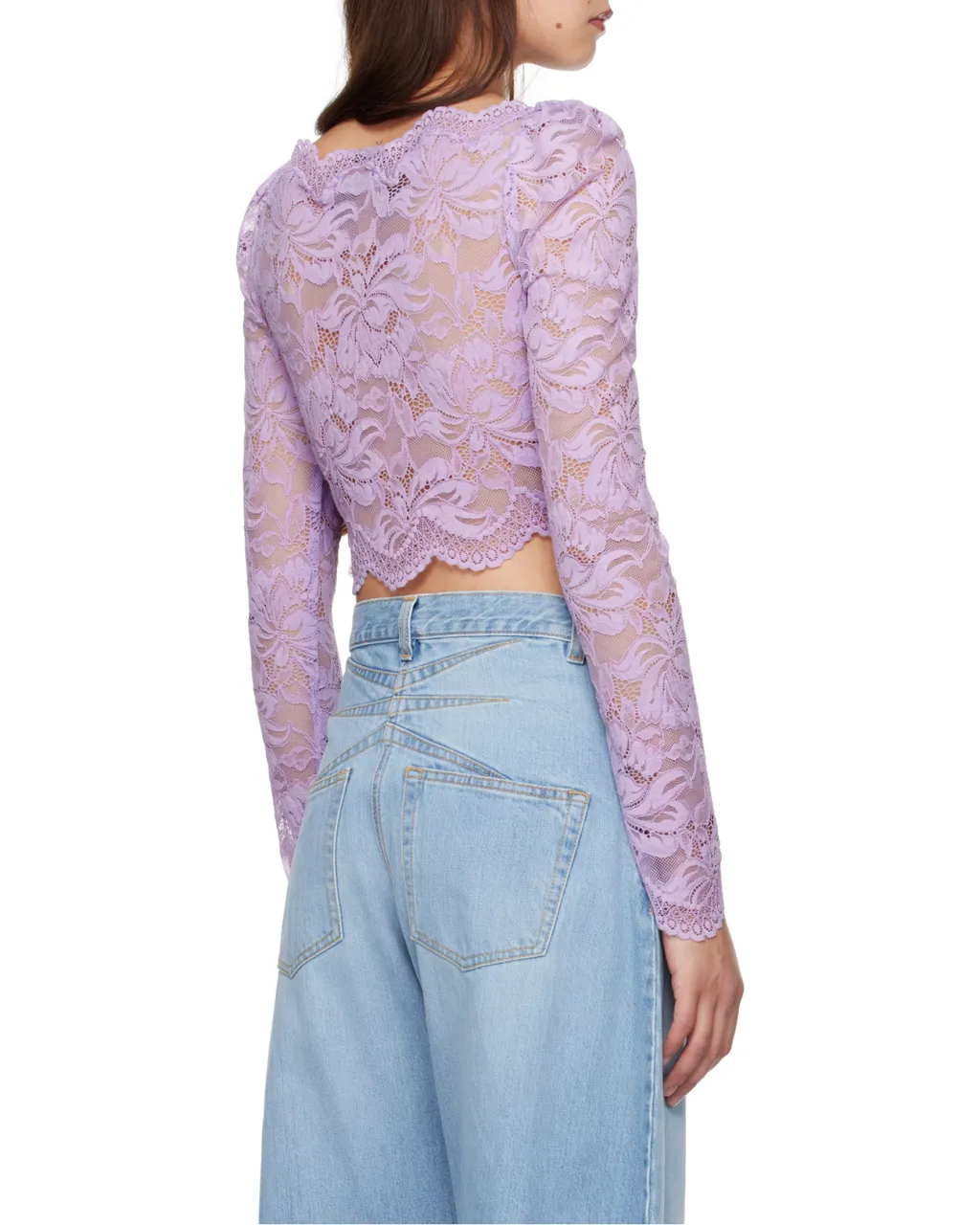 Lace Lavender Crop Top