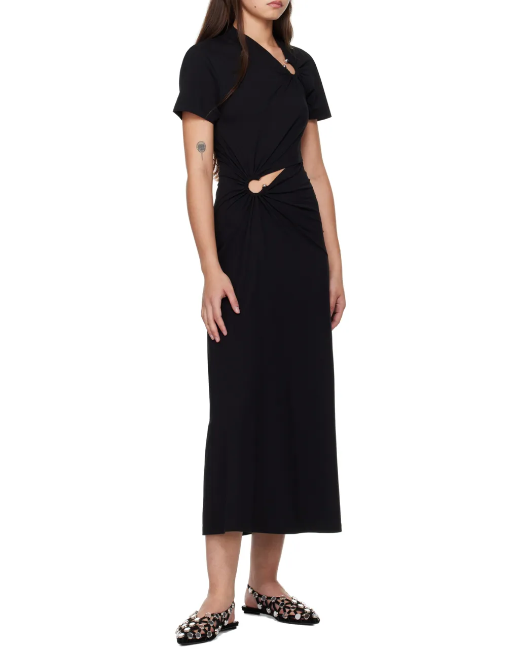 Jersey Long Piercing Dress