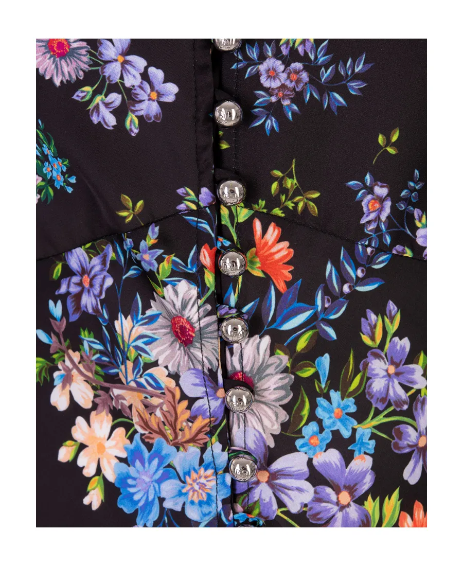 Floral Printed V-Neck Blouse