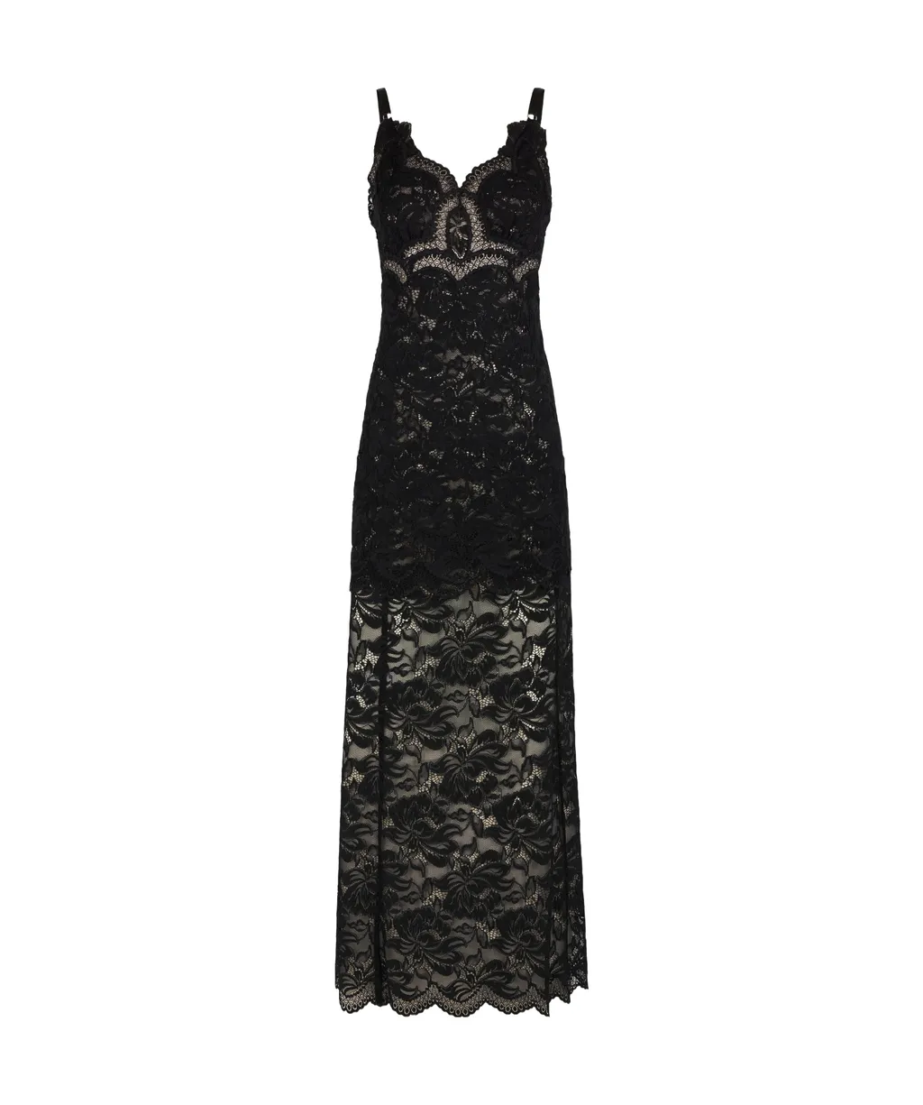 Lace Detailed Sleeveless Maxi Dress