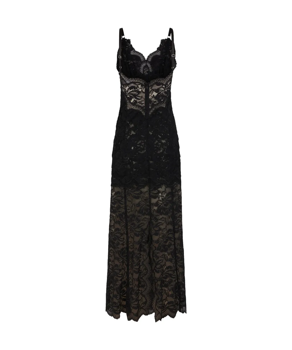 Lace Detailed Sleeveless Maxi Dress
