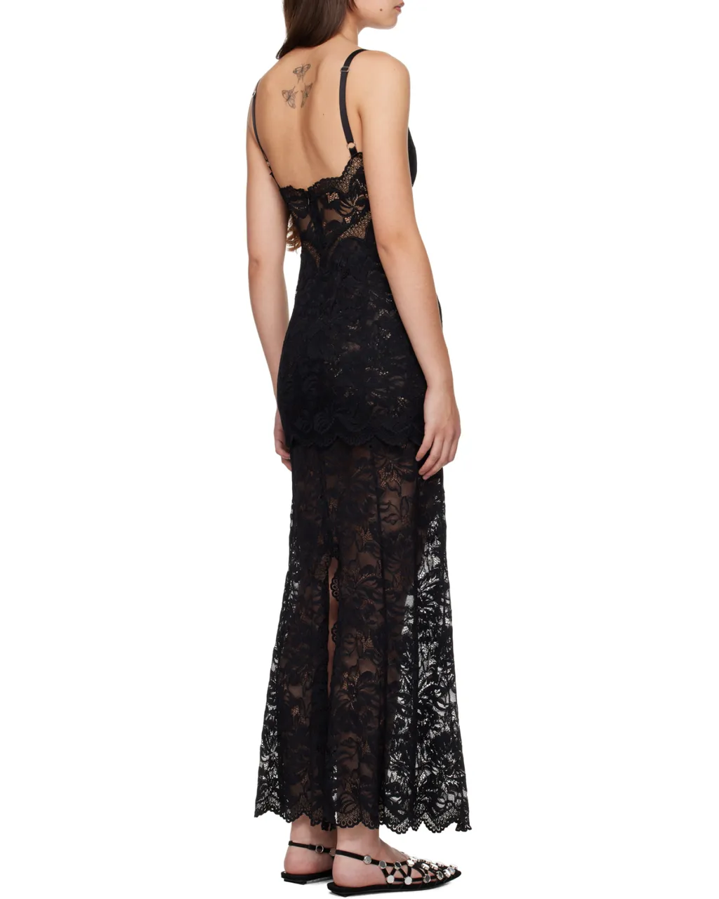 Lace Detailed Sleeveless Maxi Dress