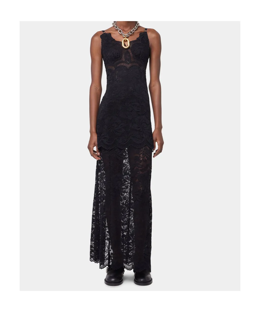 Lace Detailed Sleeveless Maxi Dress