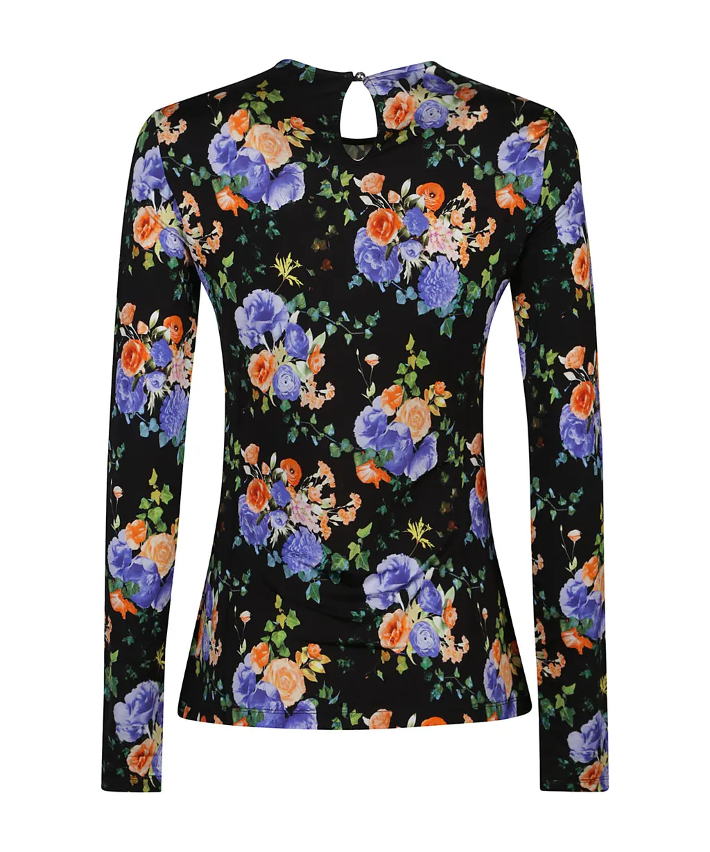 Floral Print Jersey Top