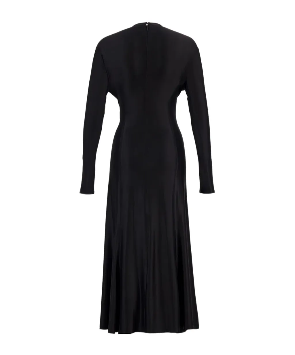 Crewneck Gathered Dress