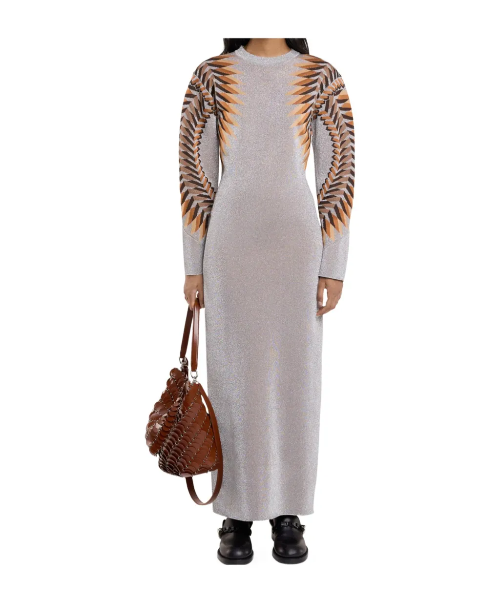 Lurex Jacquard Maxi Dress