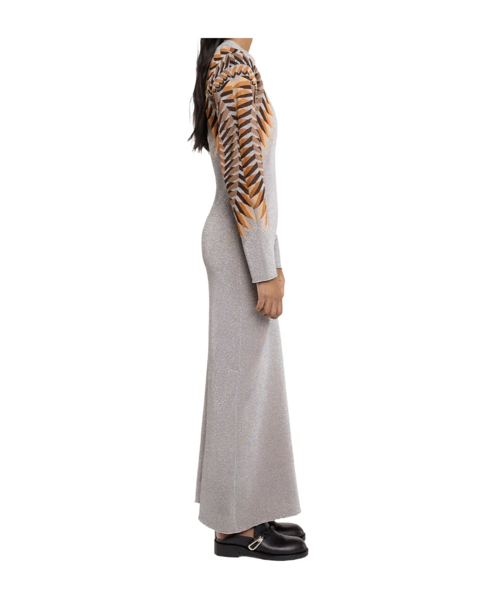 Lurex Jacquard Maxi Dress