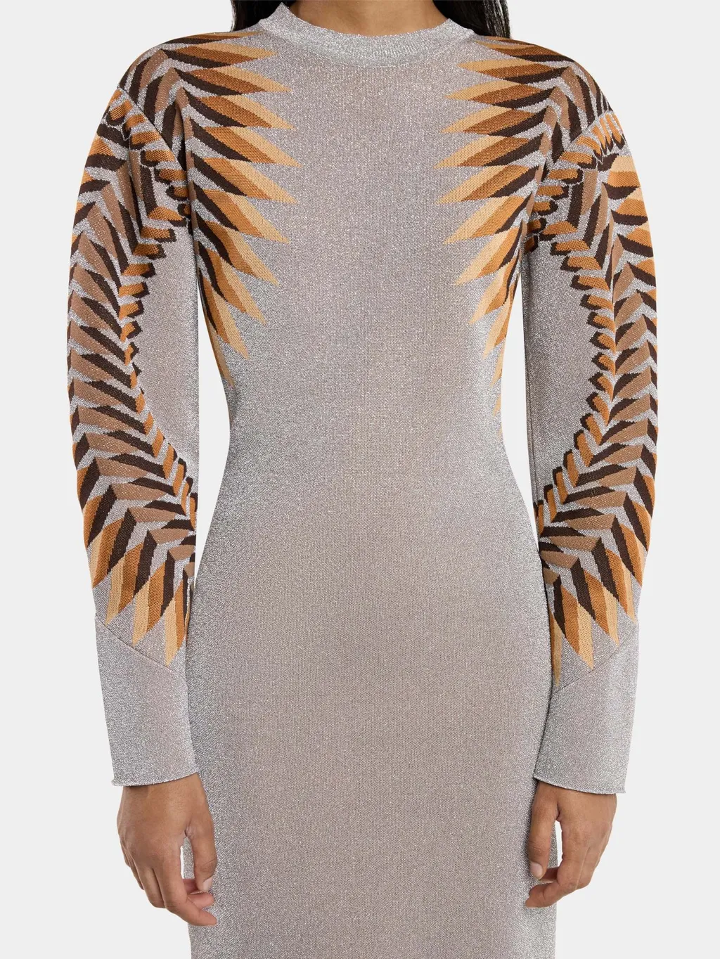 Lurex Jacquard Maxi Dress