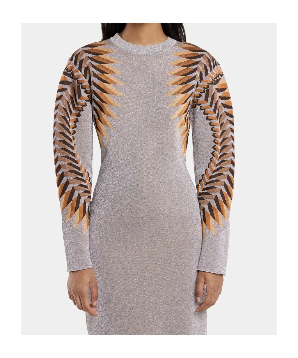 Lurex Jacquard Maxi Dress