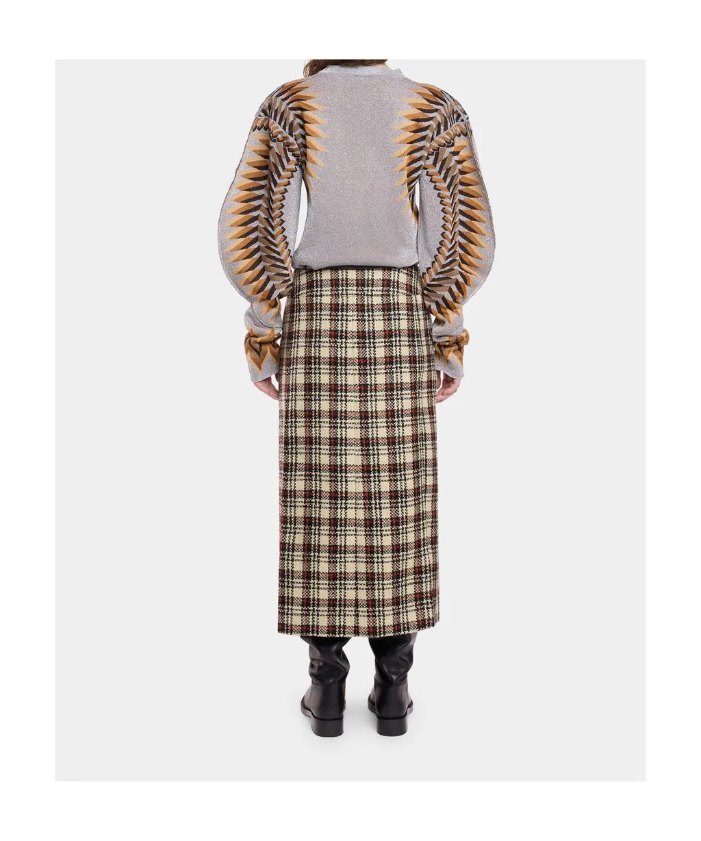 Long-Sleeved Lurex Jacquard Jumper