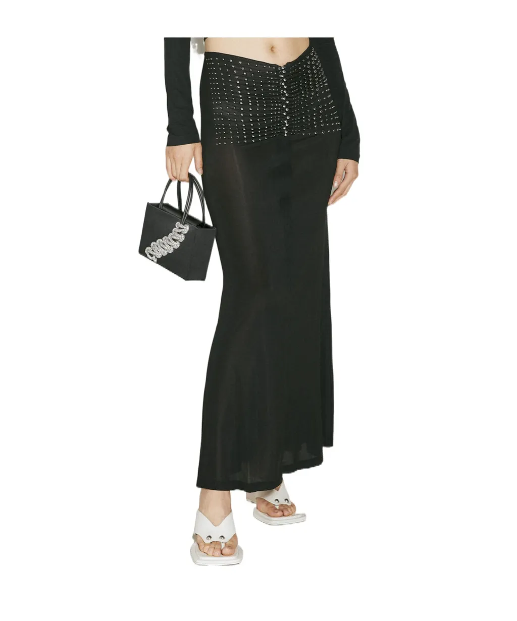 High-Waisted Studded Skirt
