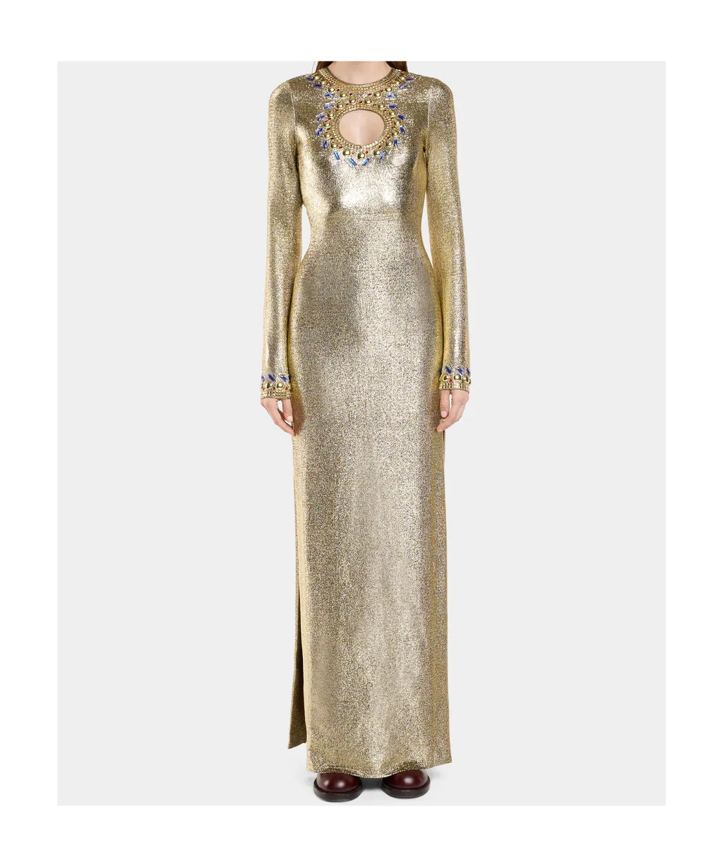 Temporary Crystal-Embellished Maxi Dress
