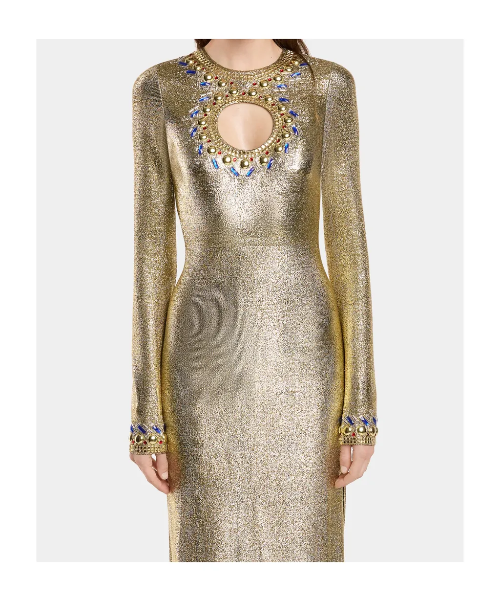 Temporary Crystal-Embellished Maxi Dress