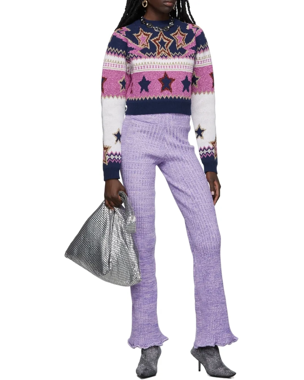 Logo High-Rise Knitted Pants