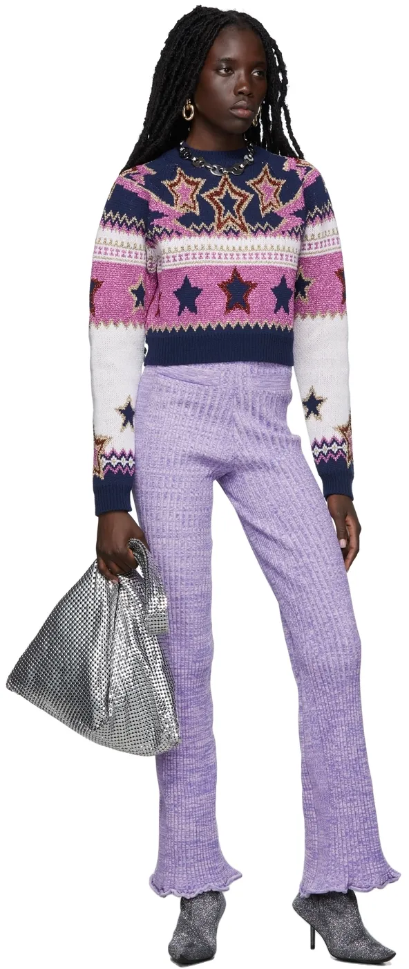 Logo High-Rise Knitted Pants