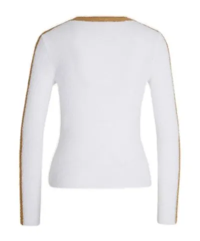 Cut-Out V-Neck Knitted Jumper