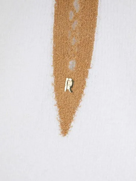 Cut-Out V-Neck Knitted Jumper