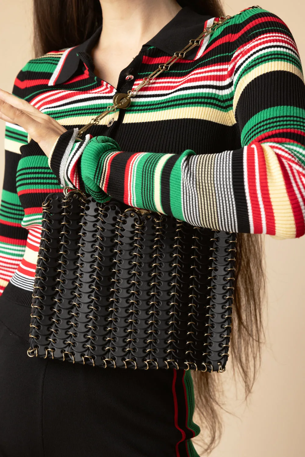 1969 Disc Detailed Shoulder Bag