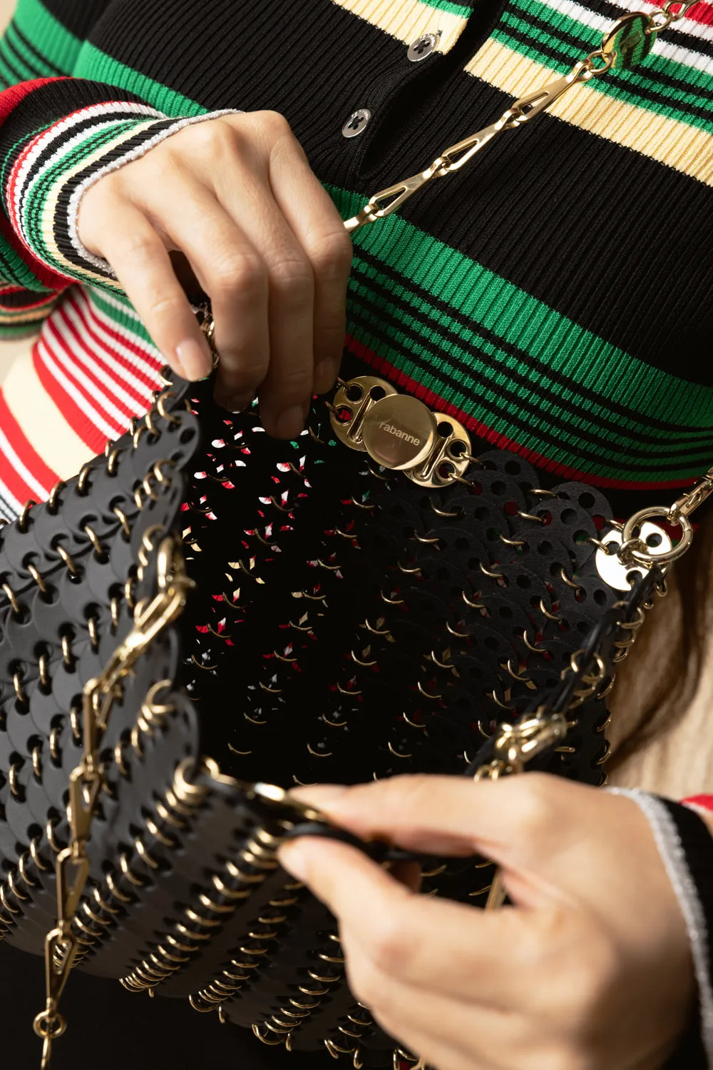 1969 Disc Detailed Shoulder Bag