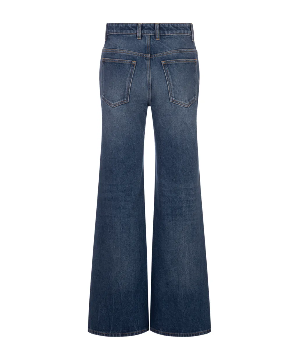 Embellished Flared-Leg Jeans