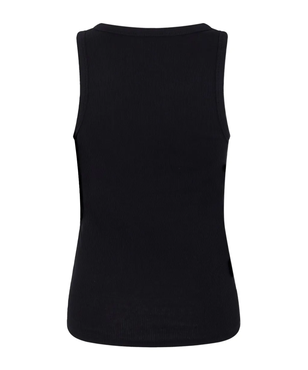 Gathered Detailed Crewneck Tank Top