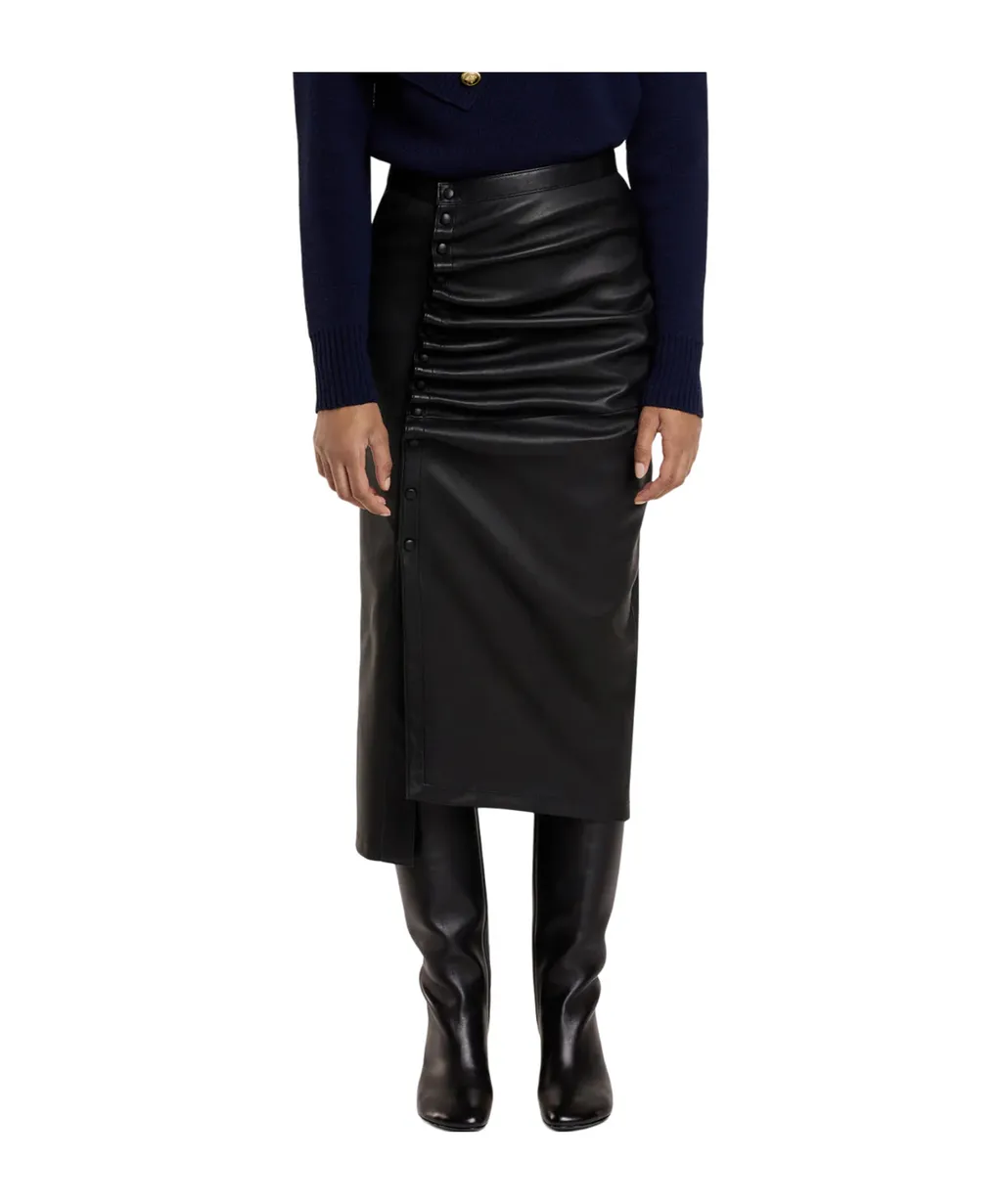 Gathered Detailed Midi Skirt