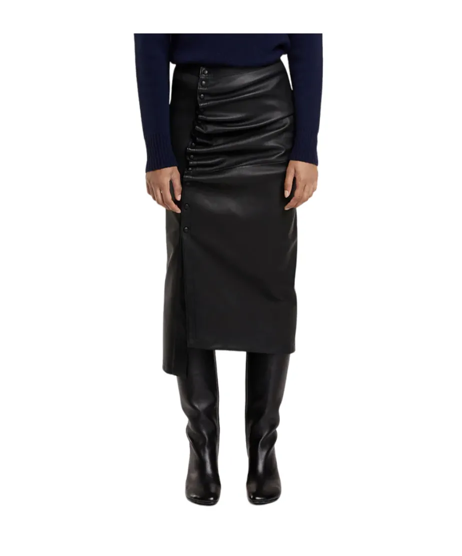 Gathered Detailed Midi Skirt
