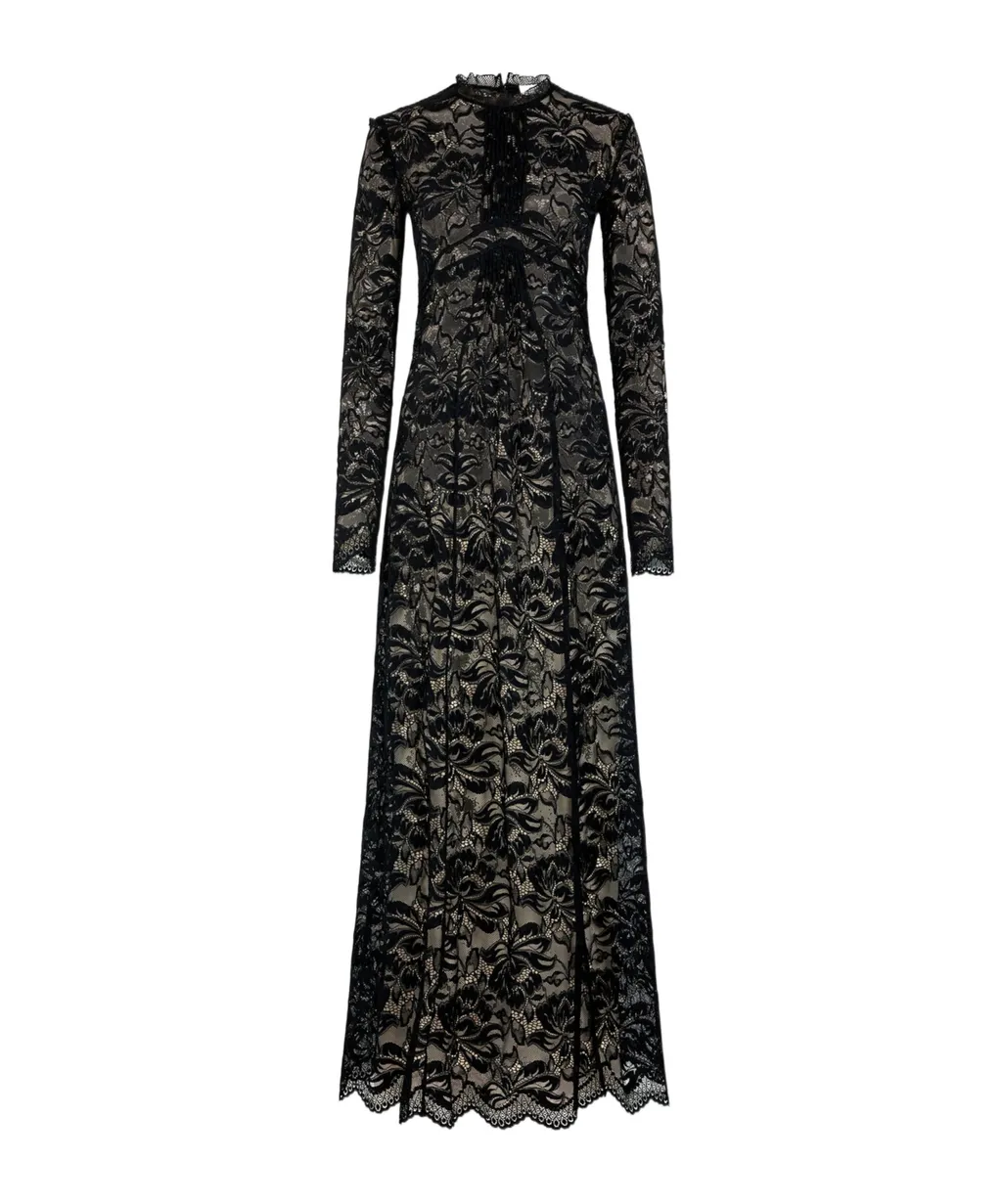 Long Sleeved Lace Maxi Dress