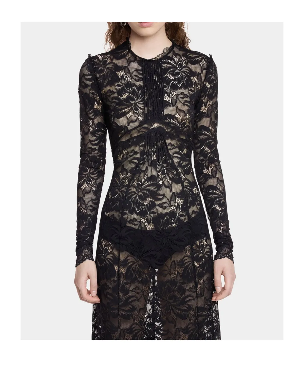 Long Sleeved Lace Maxi Dress