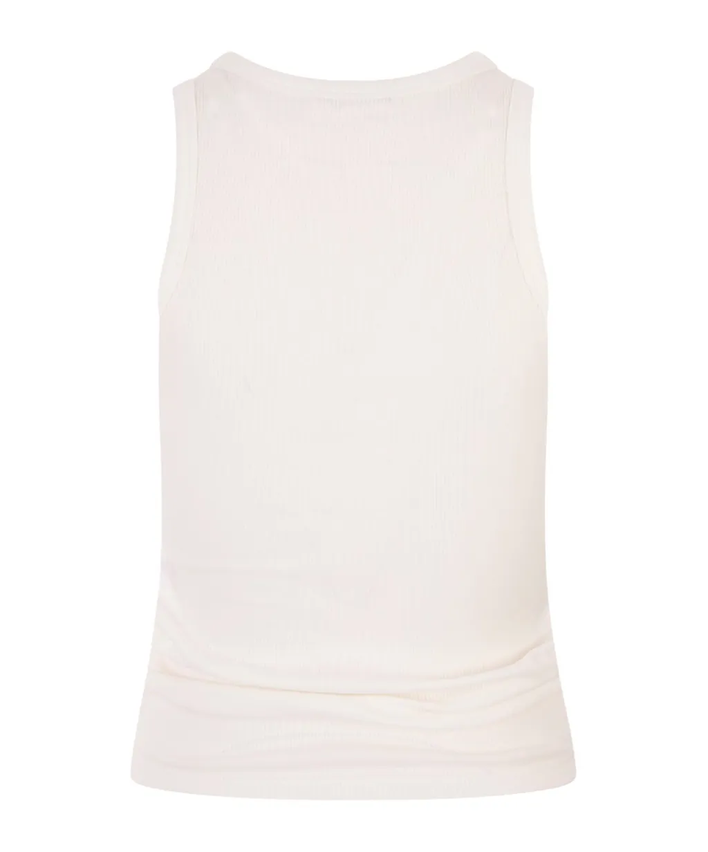 Ruched Detailed Asymmetric Tank Top