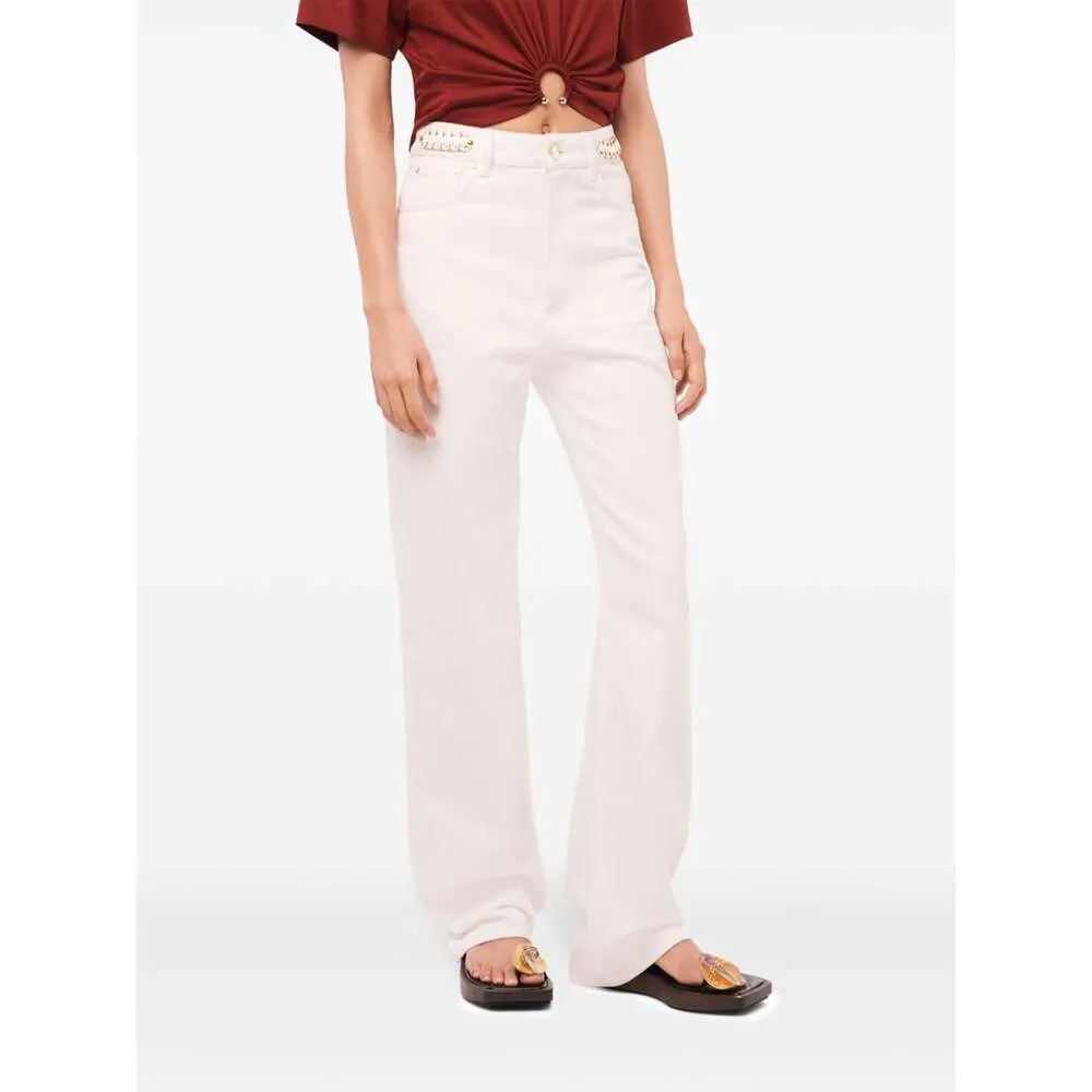 Paillette-Embellished Flared Denim Jeans