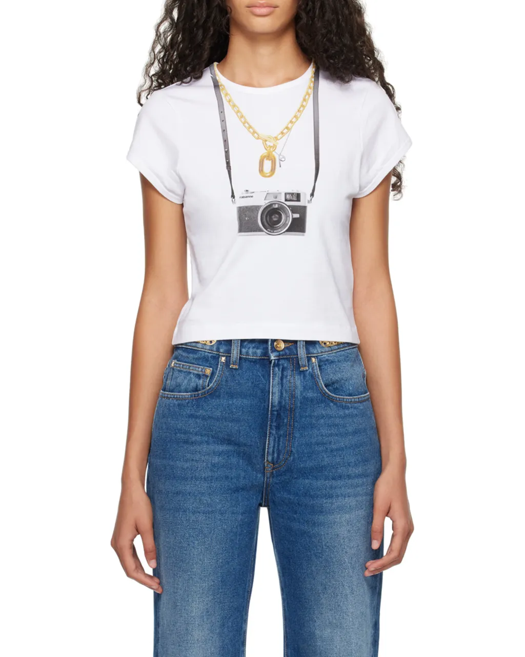Camera-Printed Crewneck T-Shirt