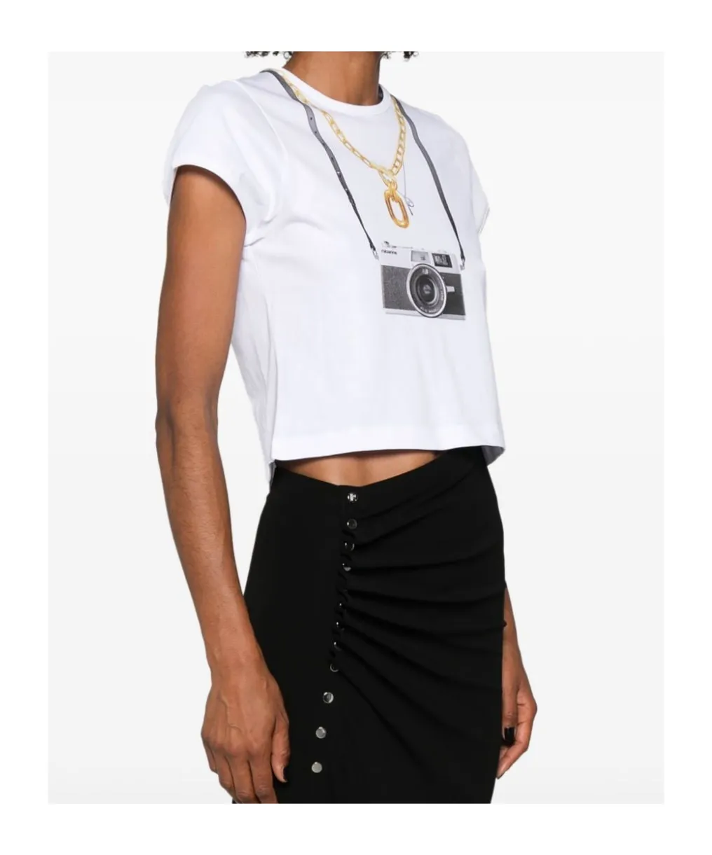 Camera-Printed Crewneck T-Shirt