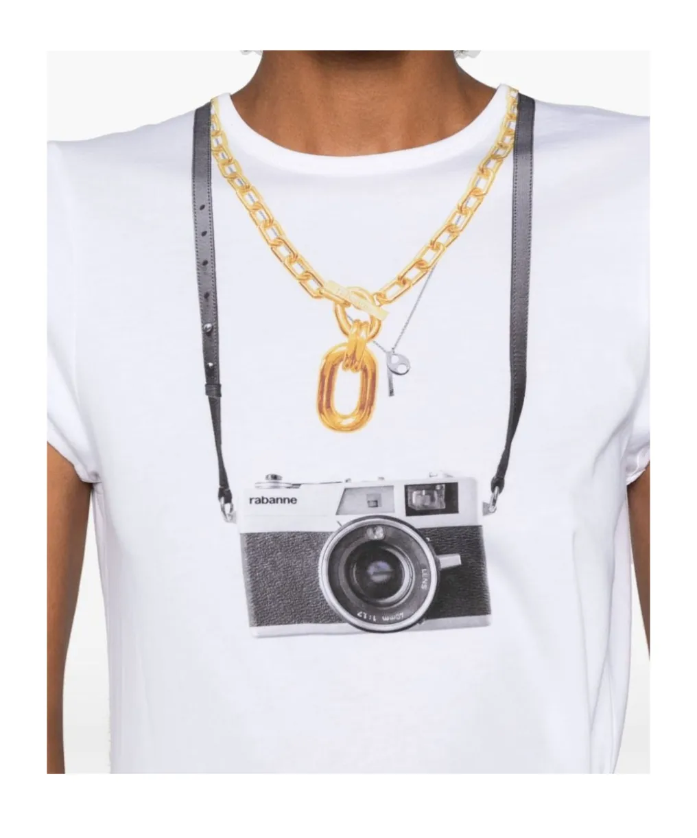 Camera-Printed Crewneck T-Shirt