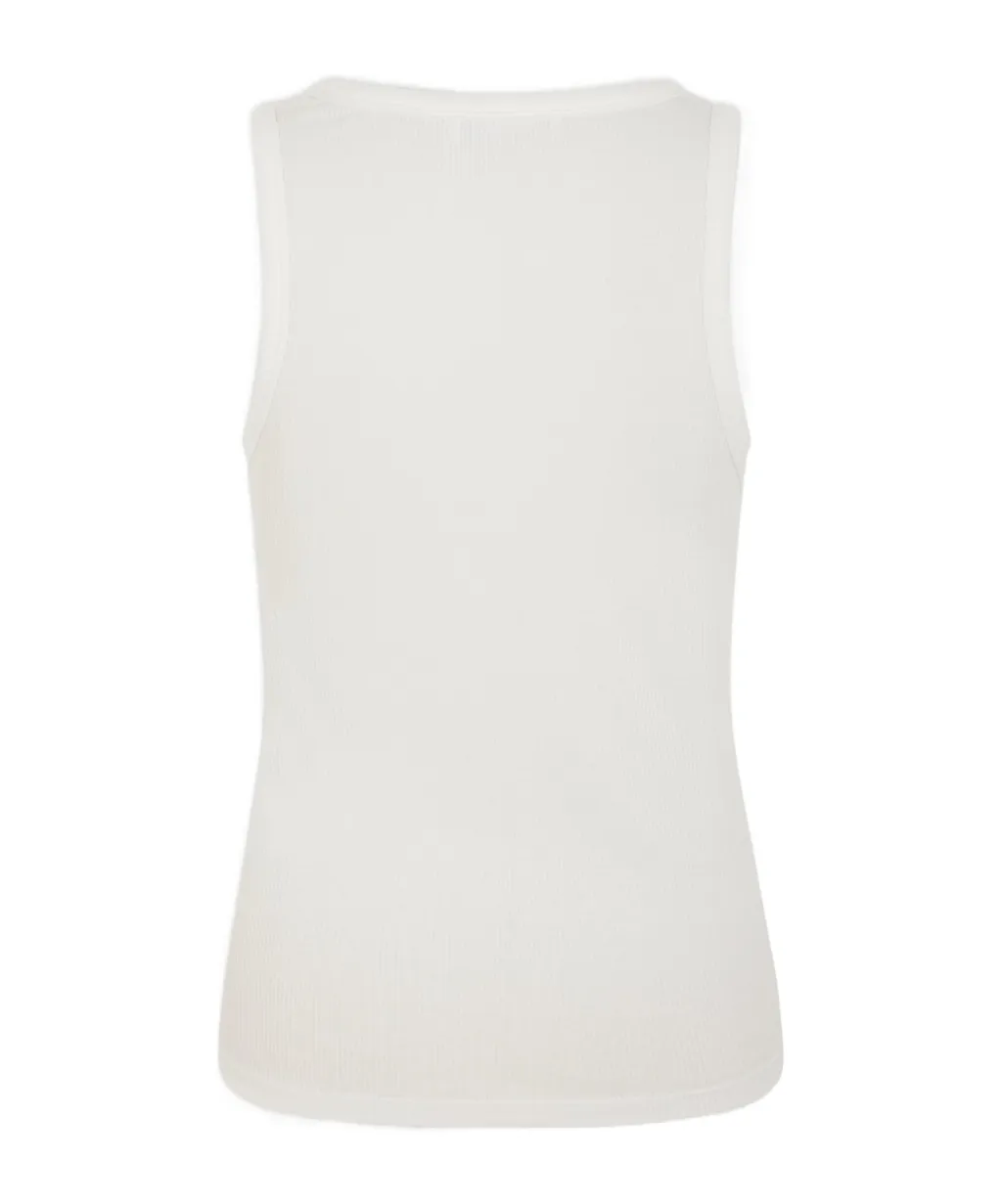 Asymmetric Gathered-Detail Tank Top