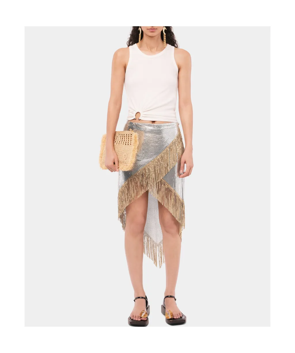 Asymmetric Gathered-Detail Tank Top