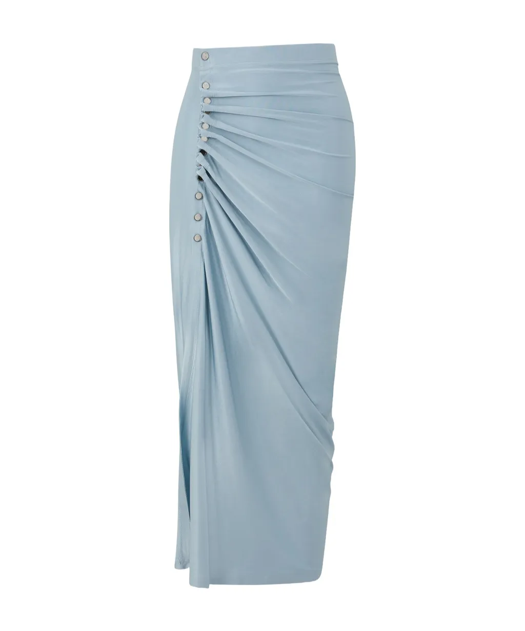 Faded Draped Pression Skirt