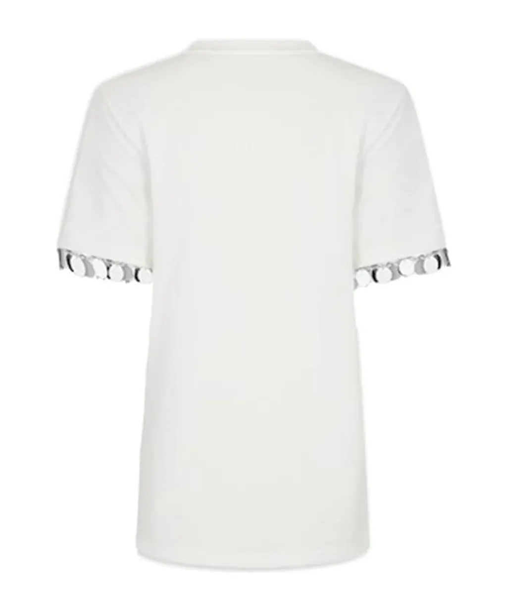 Paillette-Embellished Crepe T-Shirt