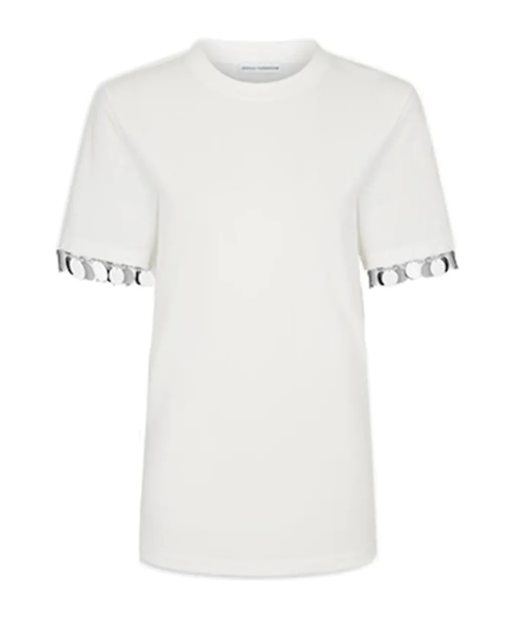 Paillette-Embellished Crepe T-Shirt