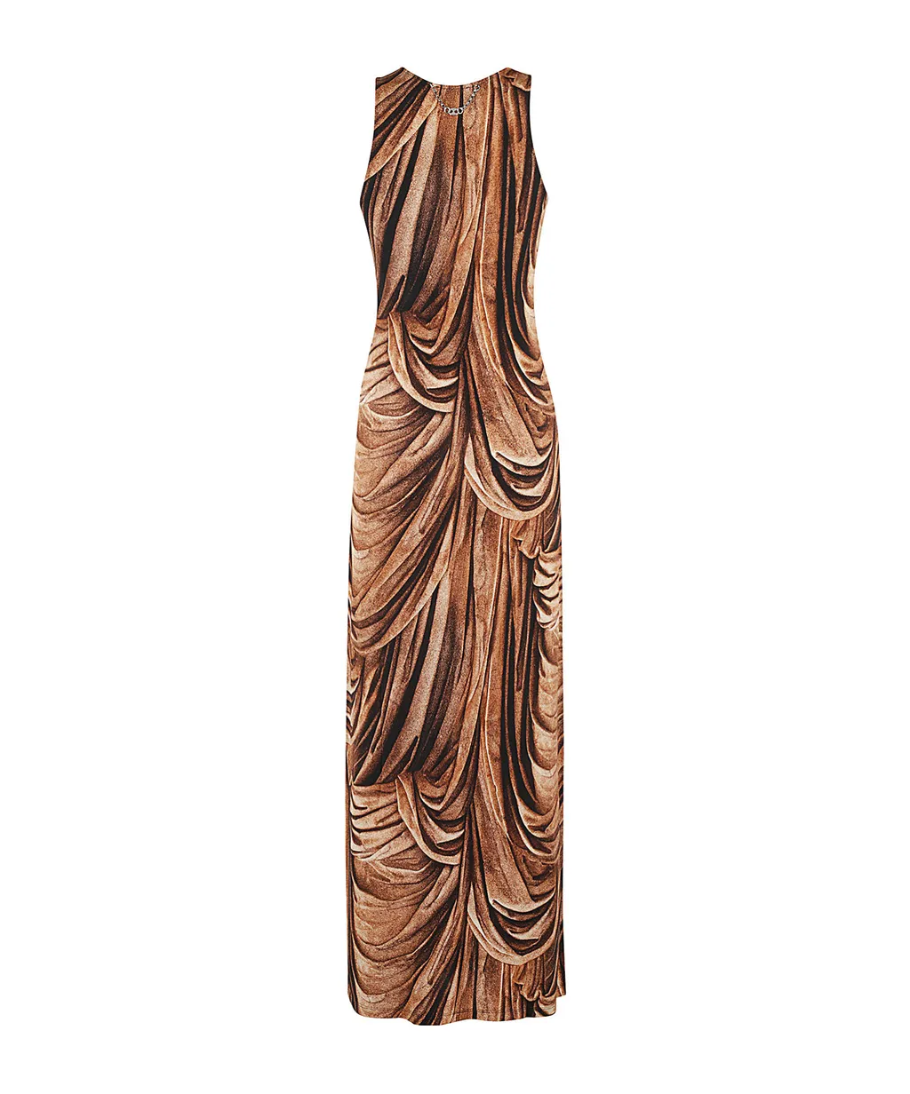 Graphic-Print Jersey Maxi Dress