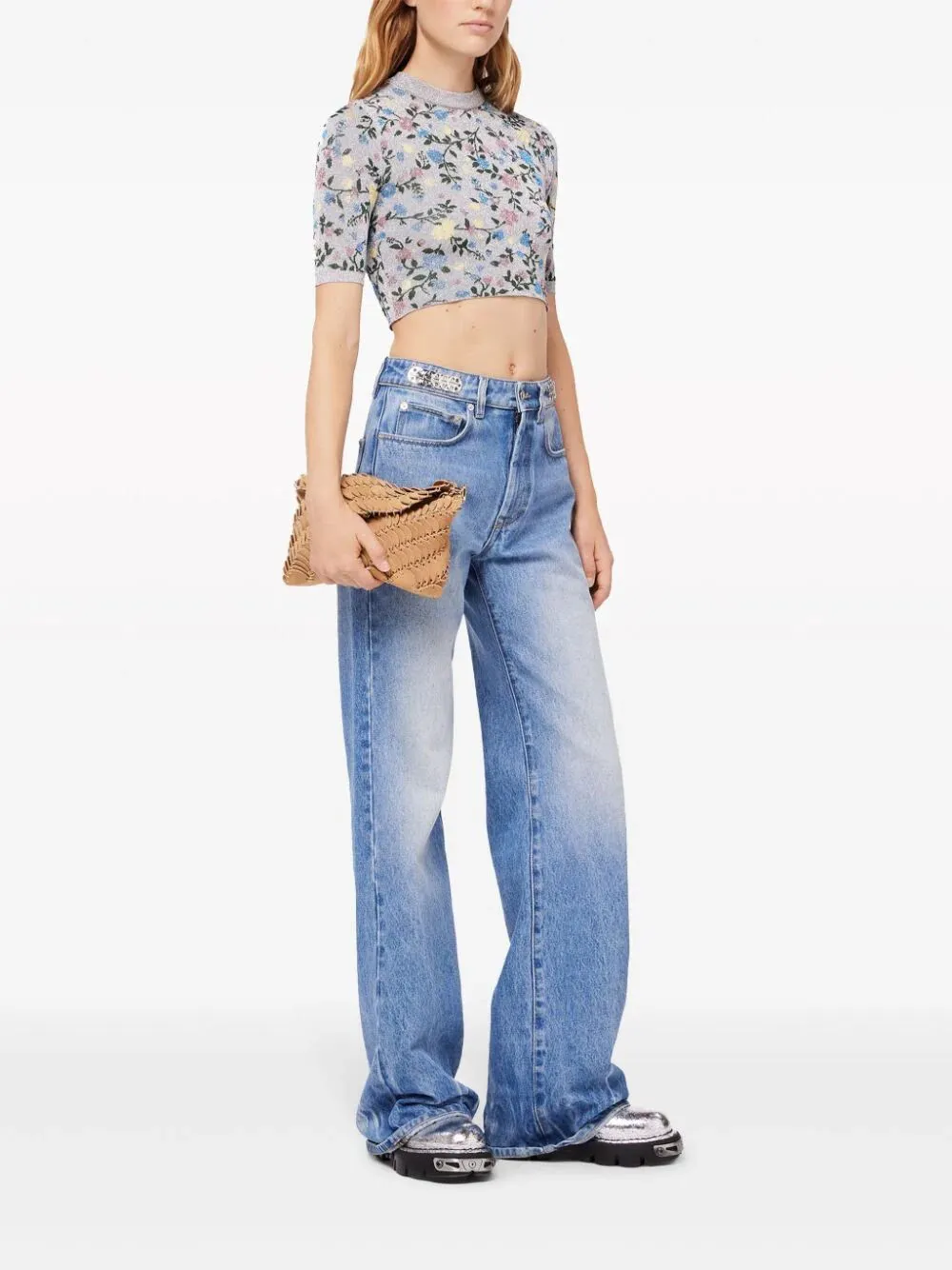 Panelled Chain-Link Shoulder Bag