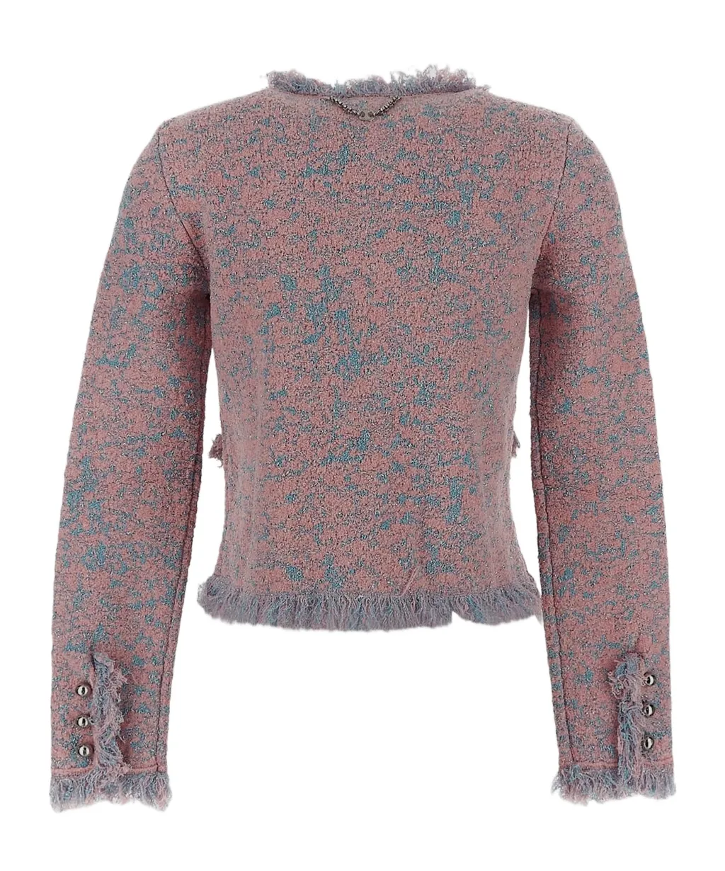 Fringed Trim Cardigan