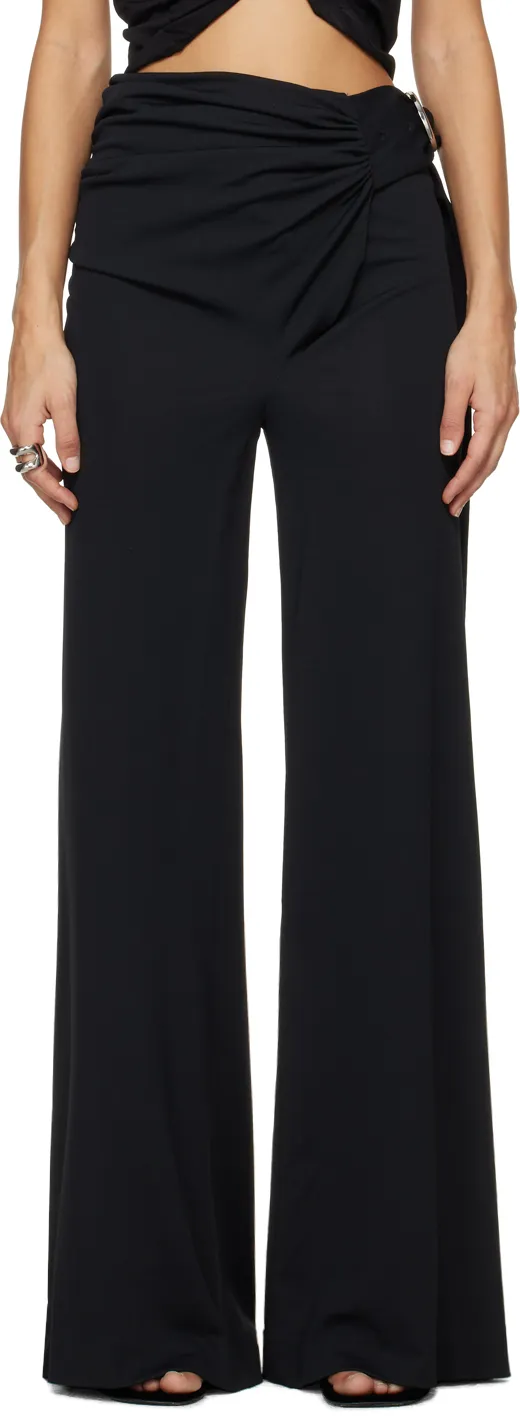 Wraparound High-Rise Palazzo Pants