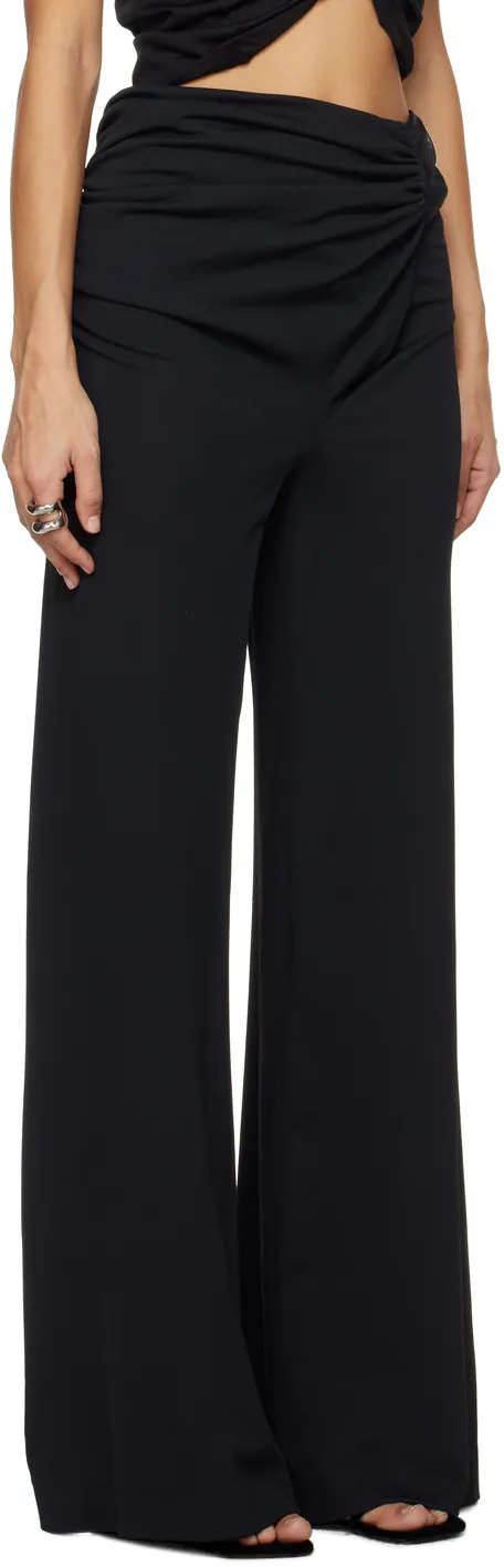 Wraparound High-Rise Palazzo Pants