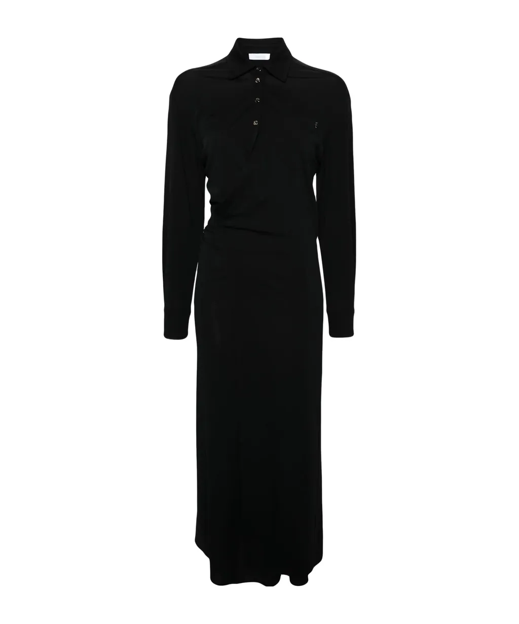 Ruched Straight Hem Wrap Dress