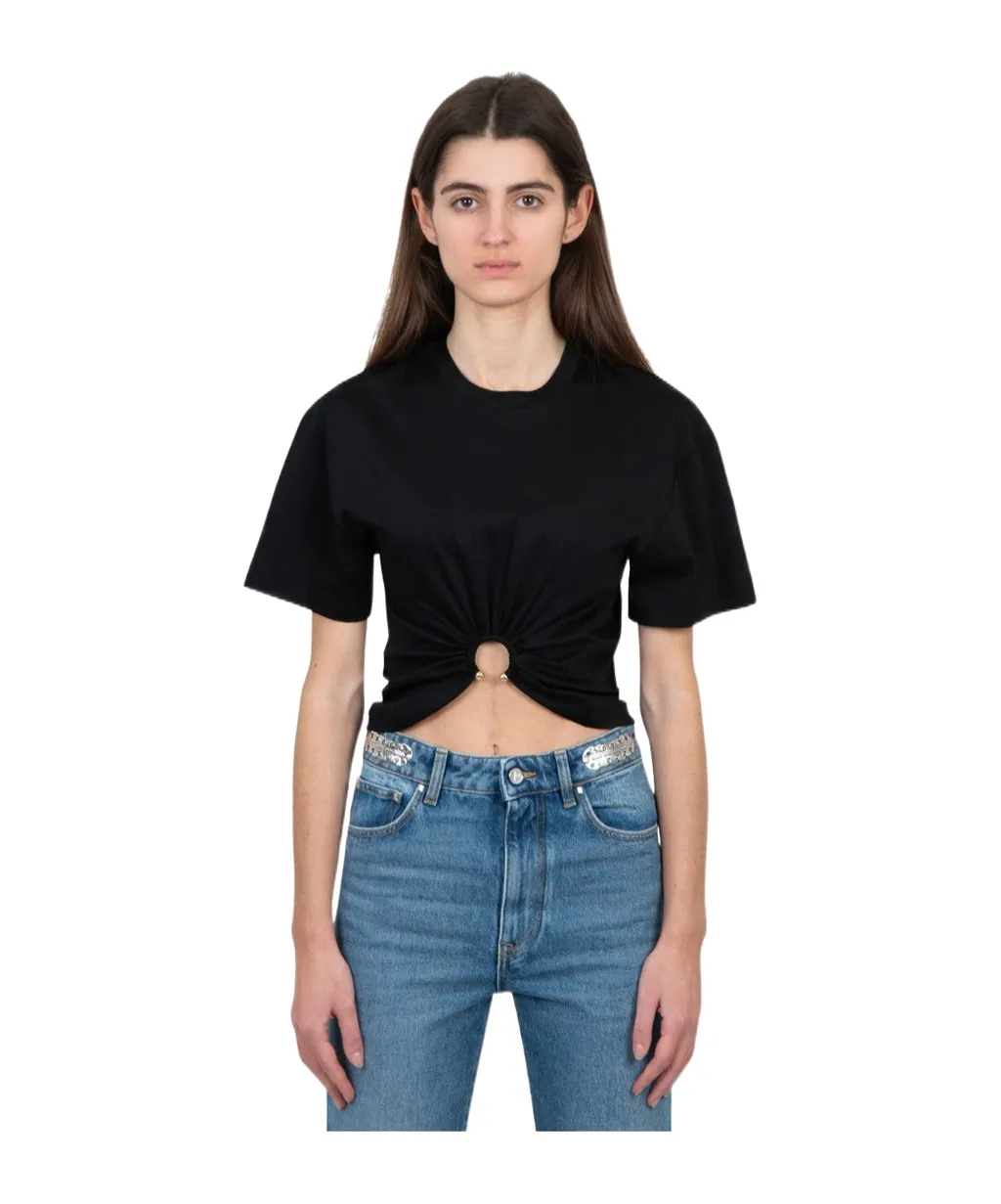 Piercing-Detailed T-Shirt