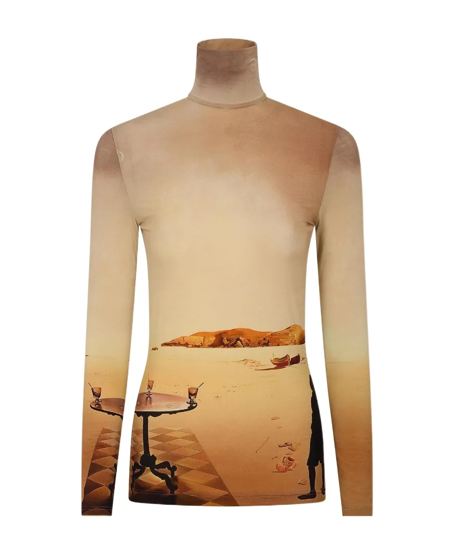 Graphic-Print Long-Sleeve Top