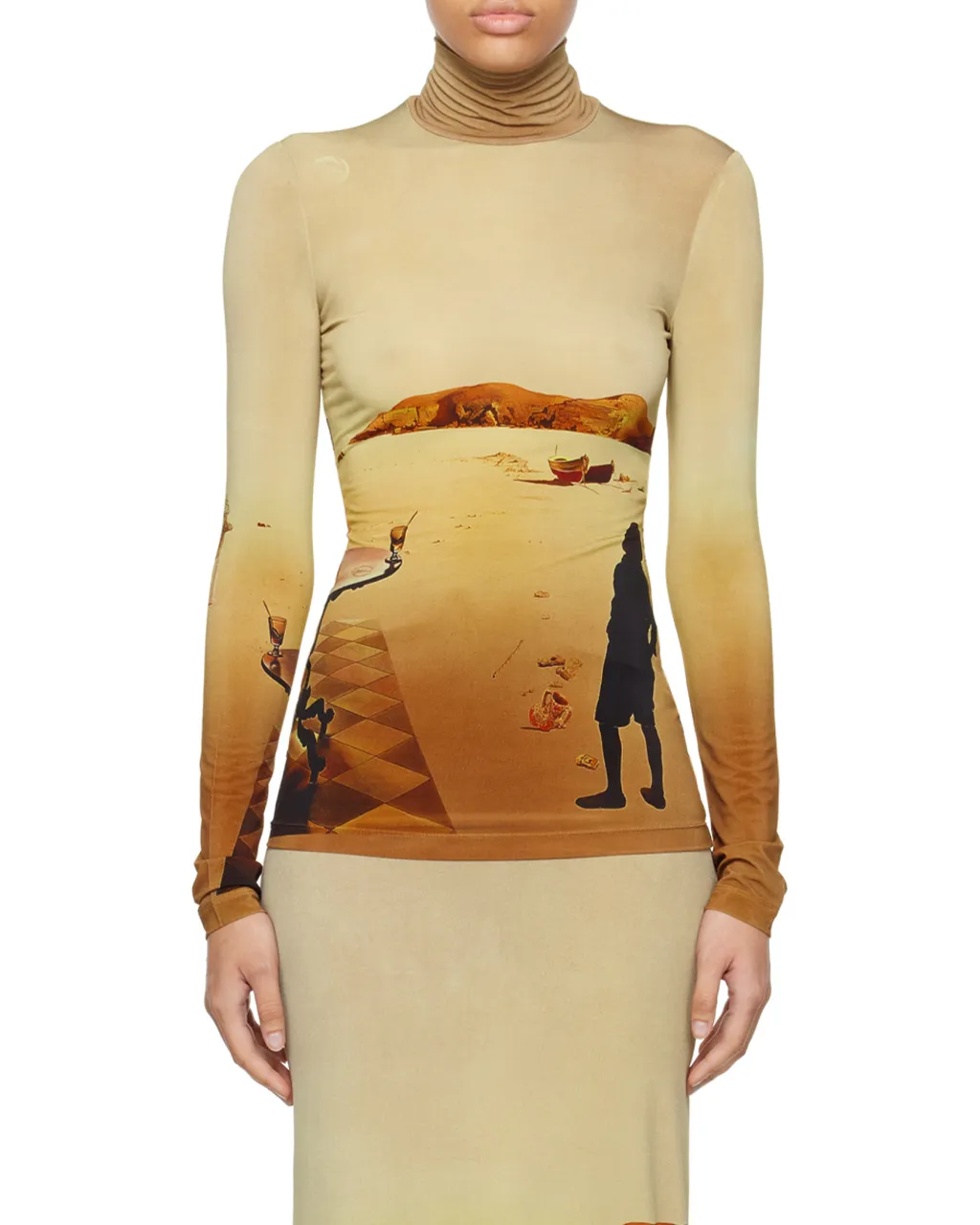 Graphic-Print Long-Sleeve Top