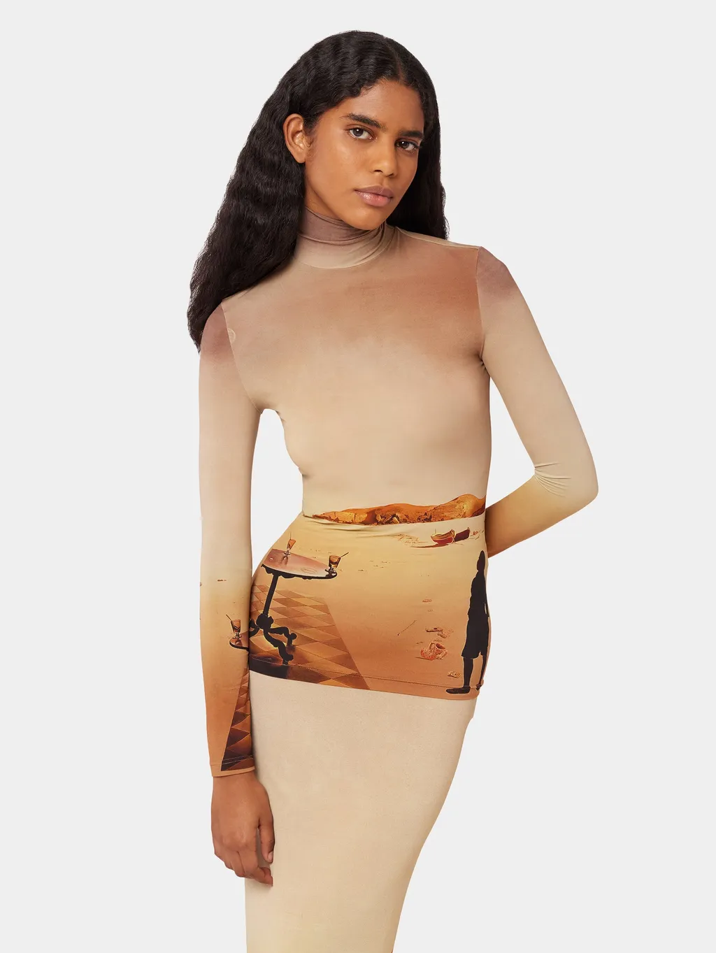 Graphic-Print Long-Sleeve Top