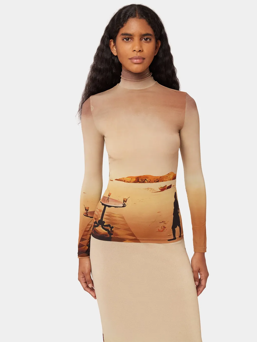 Graphic-Print Long-Sleeve Top